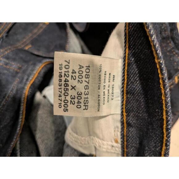 Rustler Classic Straight Leg Dark Denim Jeans Mens 40x32 - Picture 7 of 11